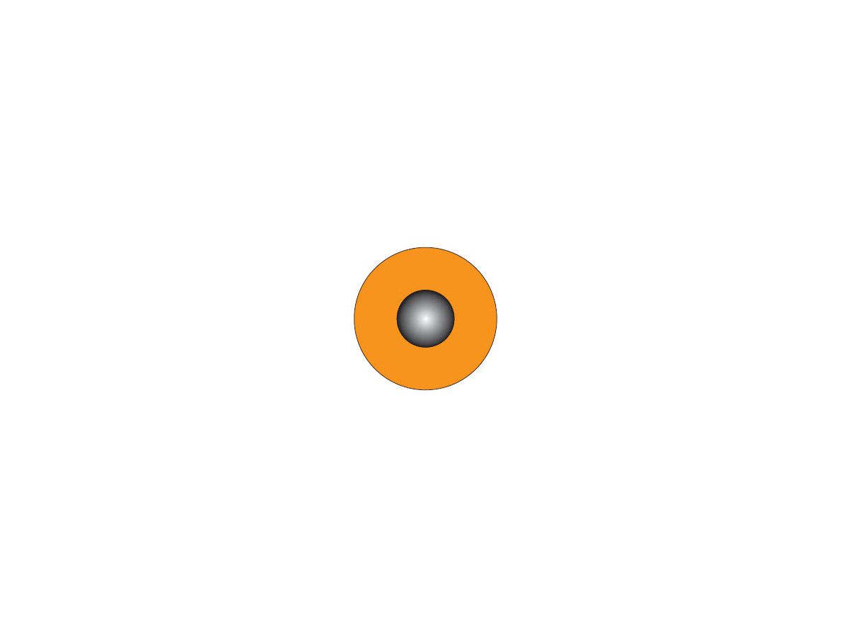 H07Z-K  1,50mm² orange Dca - halogenfree, 90°C, Spule à 100m