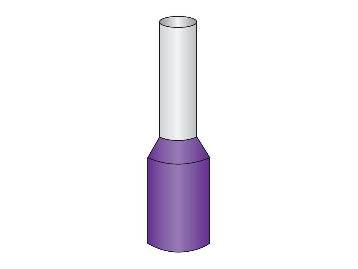 Aderendhülse 0,25 mm² violett 8mm