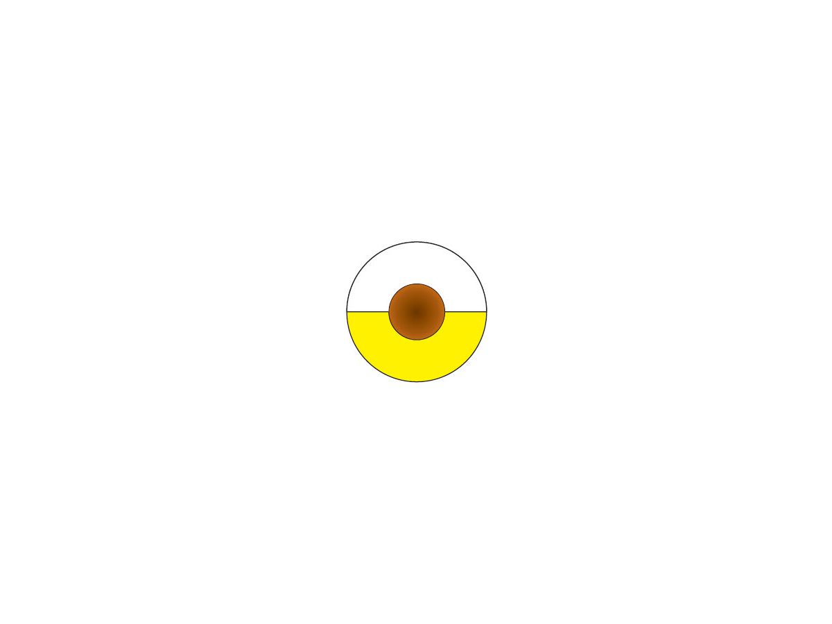 Fil X05V-K 0,50mm² jaune/blanc - Bobine à 250m