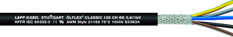 ÖLFLEX 135 CH BK 0.6/1kV Dca