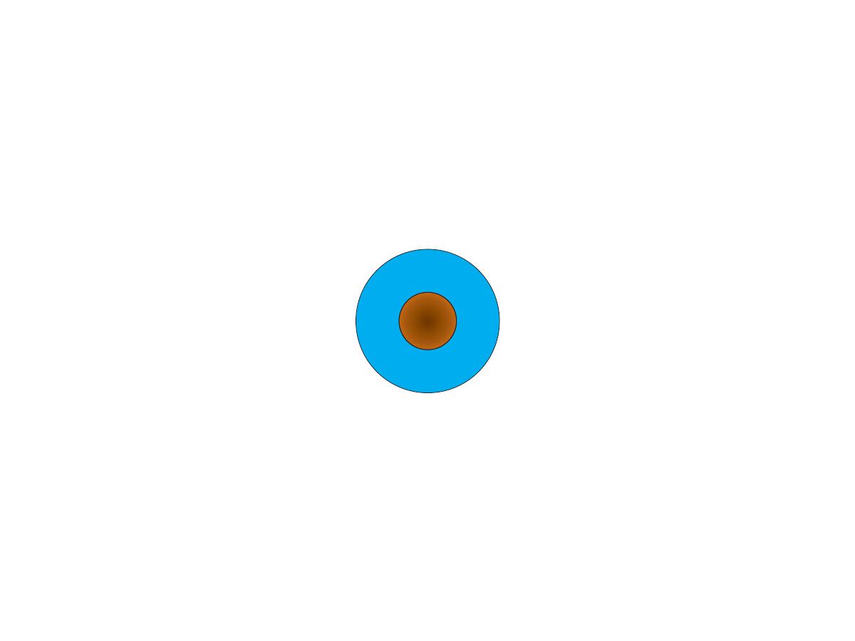 Fil H05V-K 0,50mm² bleu ciel - Bobine à 200m