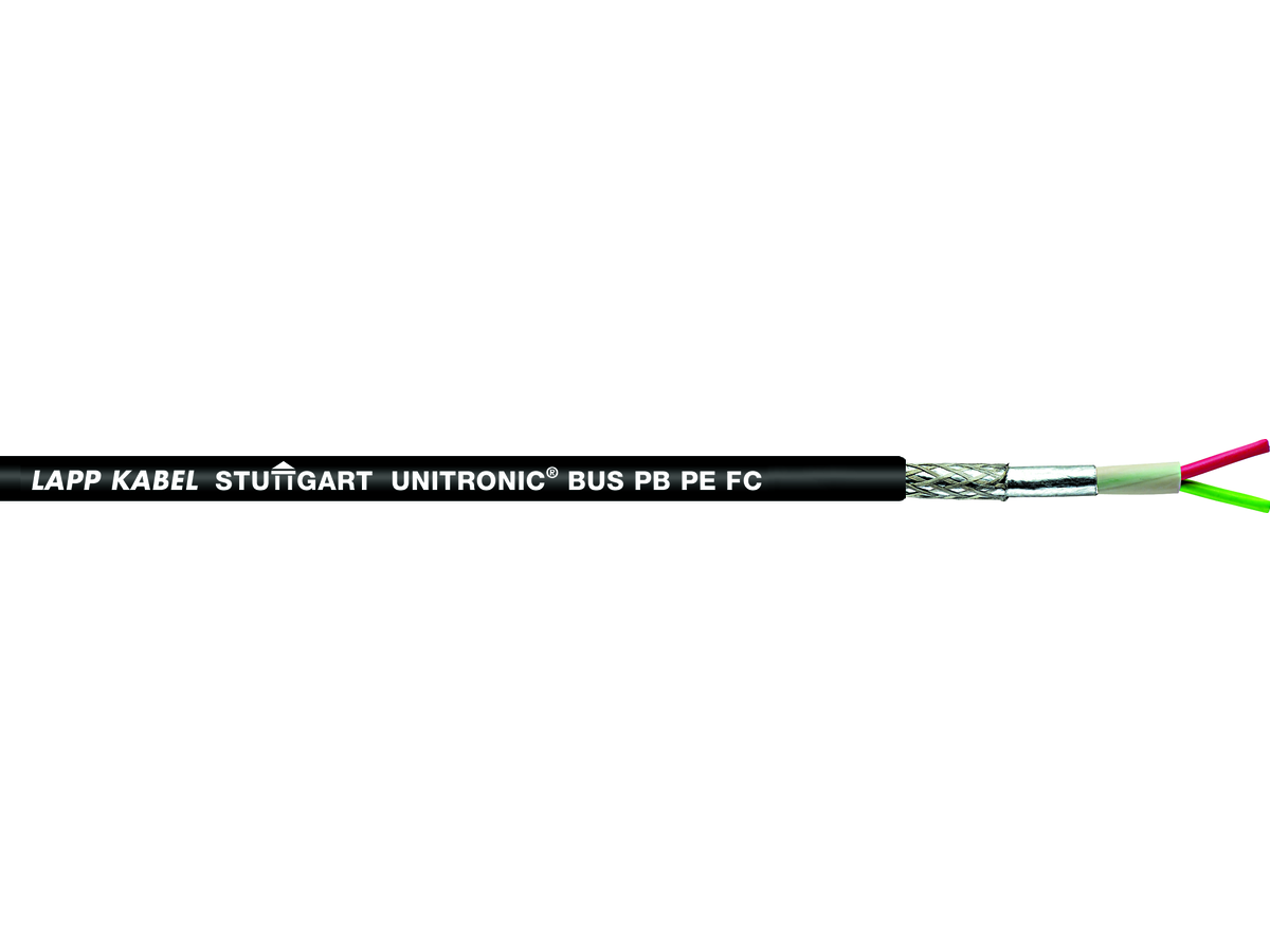 UNITRONIC BUS PB PE FC 1X2x0,64mm BK - UV-beständig FastConnect