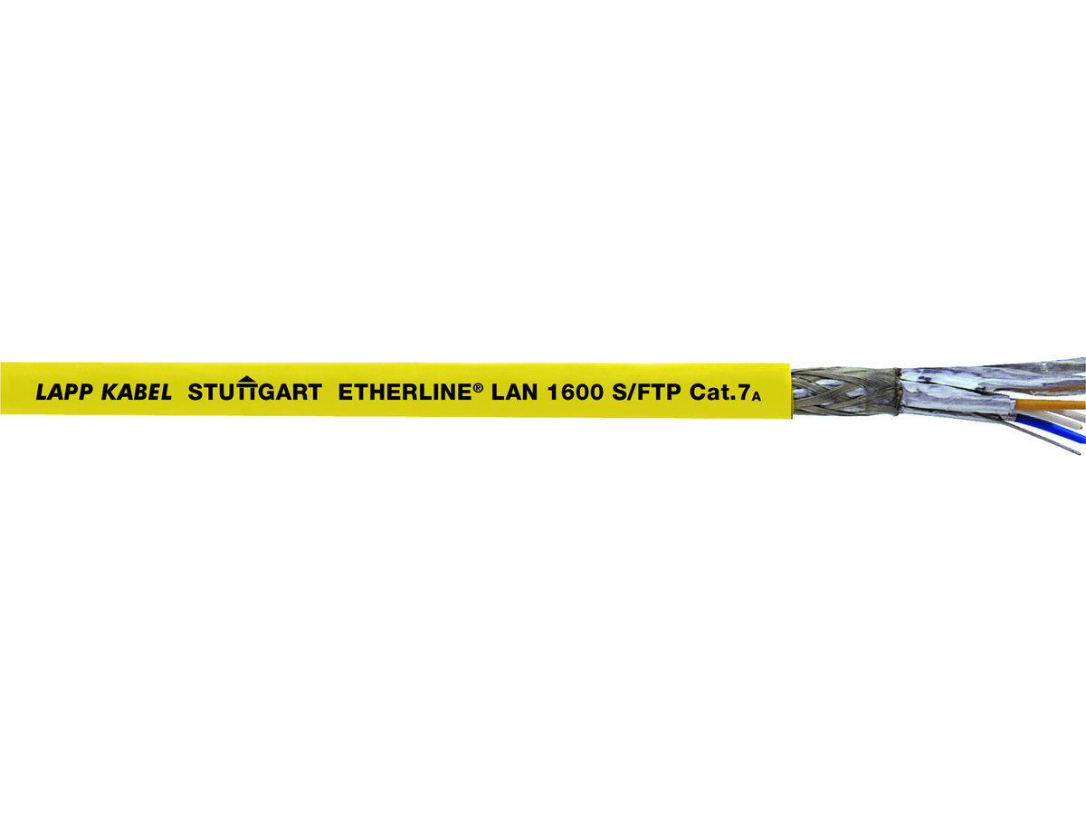 ETHERLINE LAN Cat.7A S/FTP 4x2xAWG22LSZH - LSZH halogen-free, S/FTP