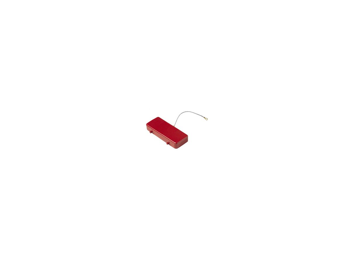 Schutzdeckel mit 2 Bügel - Ausführung bis 180°C rot, 77x27mm
