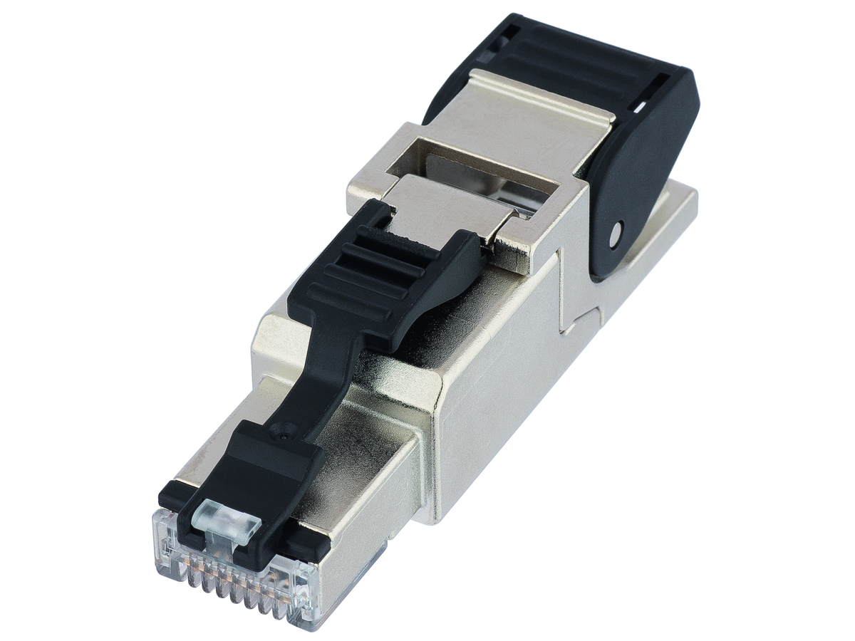 RJ45 Male 568B Cat.6a cable snap in - AWG 24-22/1 & AWG 27-22/7