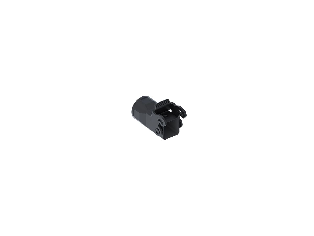 Capots noirs 1 levier sortie verticale - M25, plastique, 21x21mm