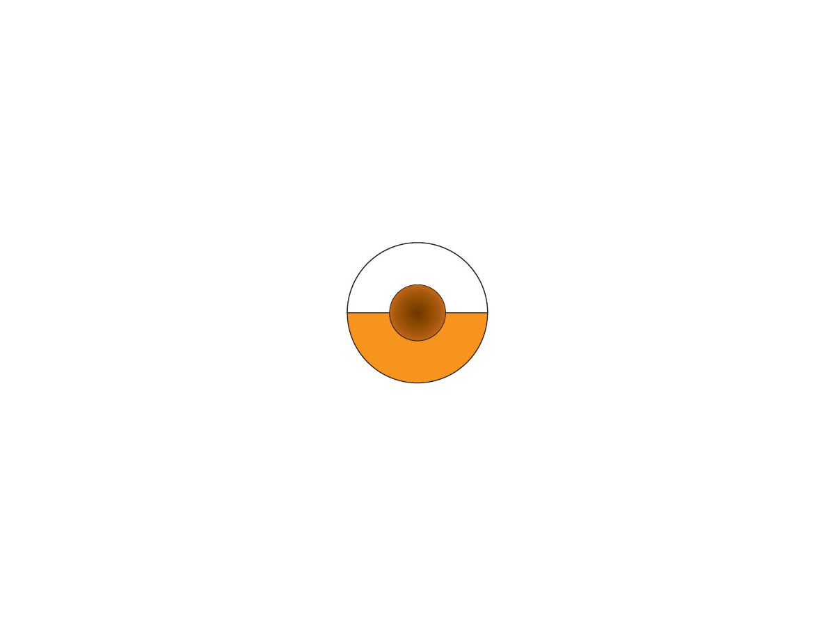 Litze X05V-K  0,50mm² orange/weiss - Spule à 250m