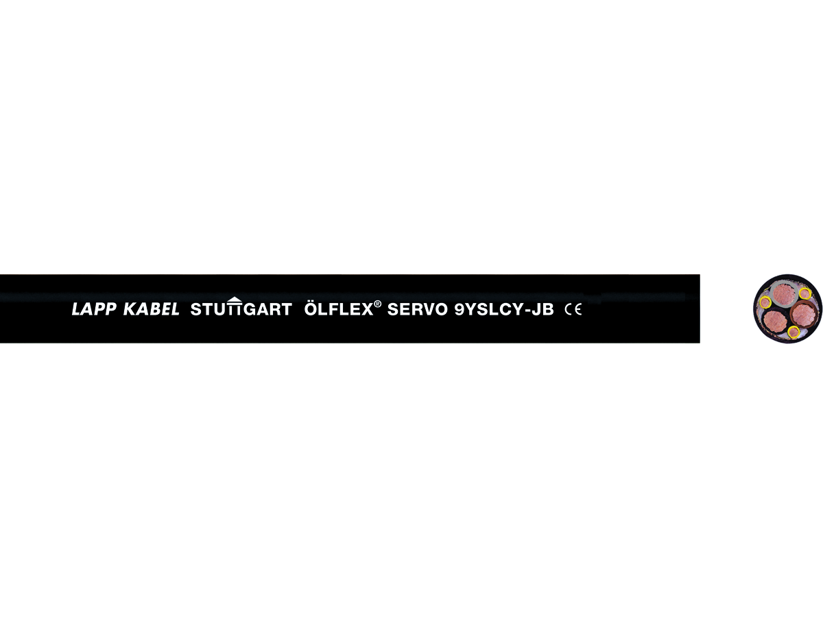 ÖLFLEX SERVO 9YSLCY-JB BK - 3x 10,00mm²+ 3G 1,50mm²